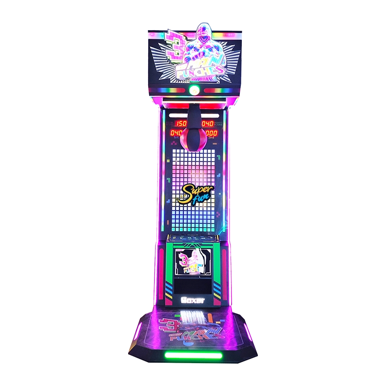 Neon Punch Boxing Machine–Coin Operated Boxing Arcade Game with Stunning LED Lighting-01 - Superfun Neon Punch Boxing Machine–Coin Operated Boxing Arcade Game with Stunning LED Lighting-01 - Superfun