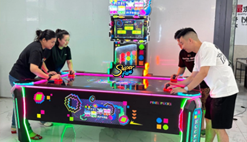 Pixel-Flyball-–-Pixel-Style-Air-Hockey-Machine - Superfun Pixel Flyball – Pixel Style Air Hockey Machine - Superfun