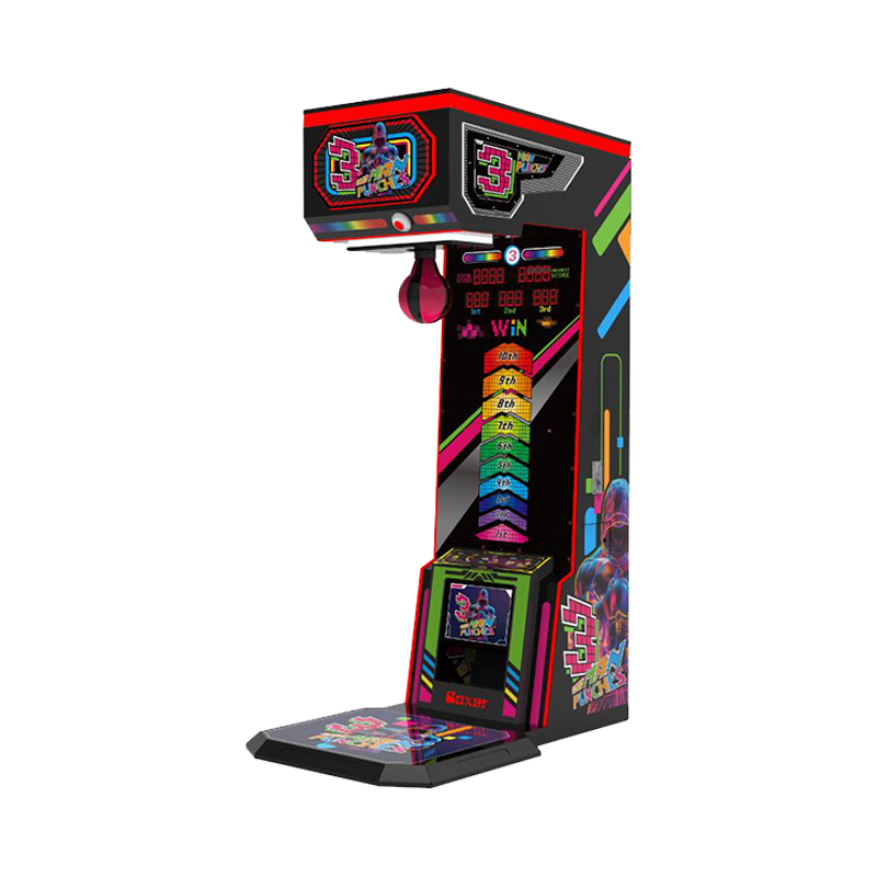 Neon Punch Boxing Machine–Coin Operated Boxing Arcade Game with Stunning LED Lighting-02 - Superfun