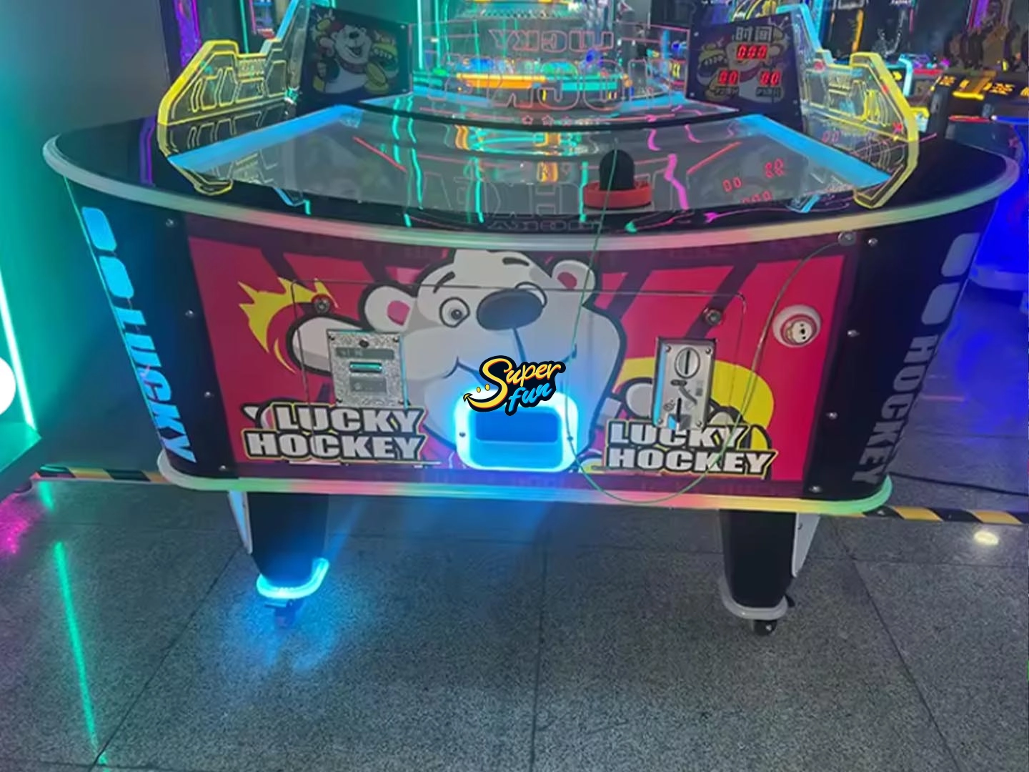 Polar-Bear-Air-Hockey-Table - Superfun Polar Bear Air Hockey Table - Superfun