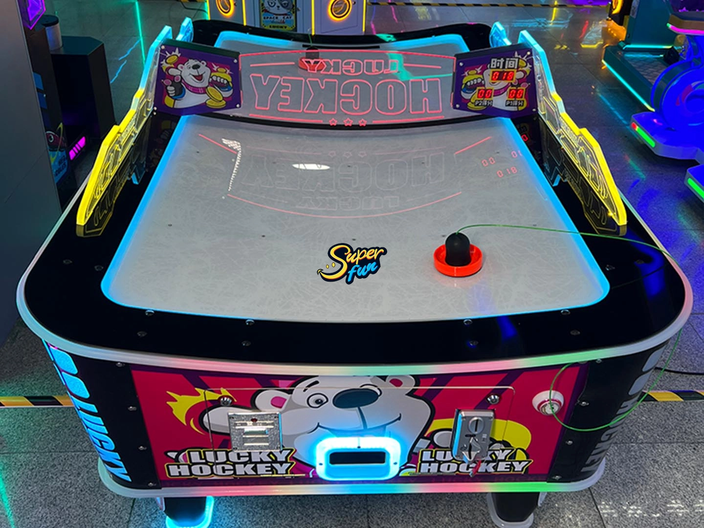 Polar-Bear-Air-Hockey-Table---Fun-&-Competitive-Arcade-Game - Superfun Polar Bear Air Hockey Table - Fun & Competitive Arcade Game - Superfun
