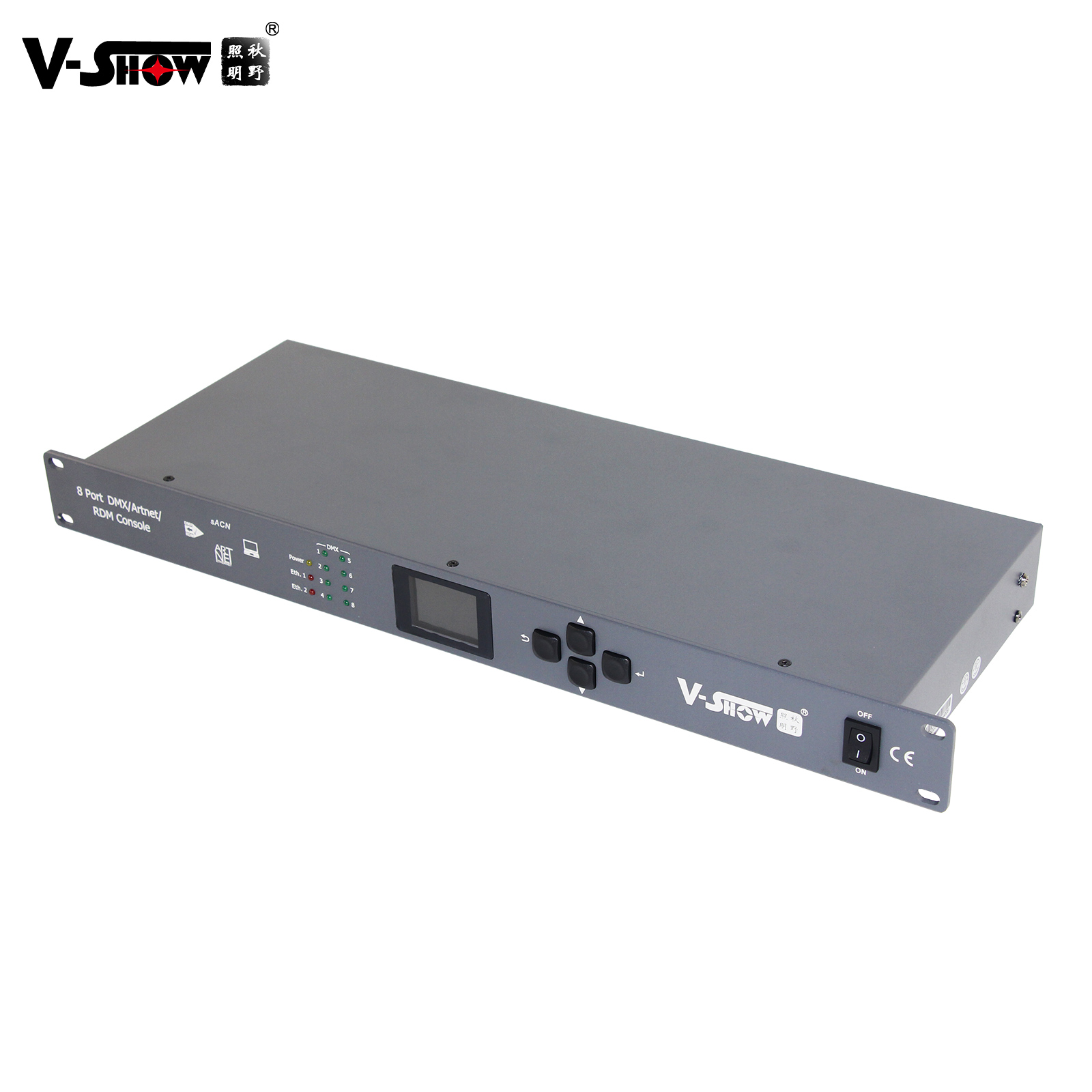 VSHOW DMX Amplifier 8ports/8Ways Artnet controller/RDM Control Machine ...