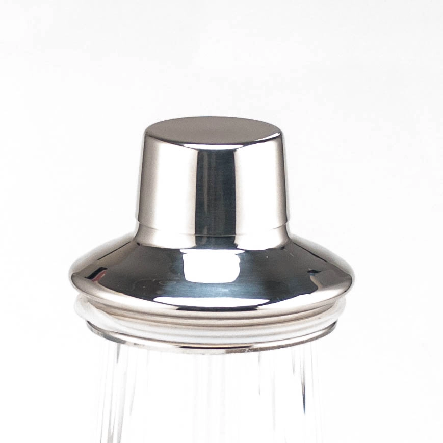 Glass Cocktail Shaker, Martini Shaker with Strainer for Bars, Whiskey, Cocktails 14oz (Silver) 6