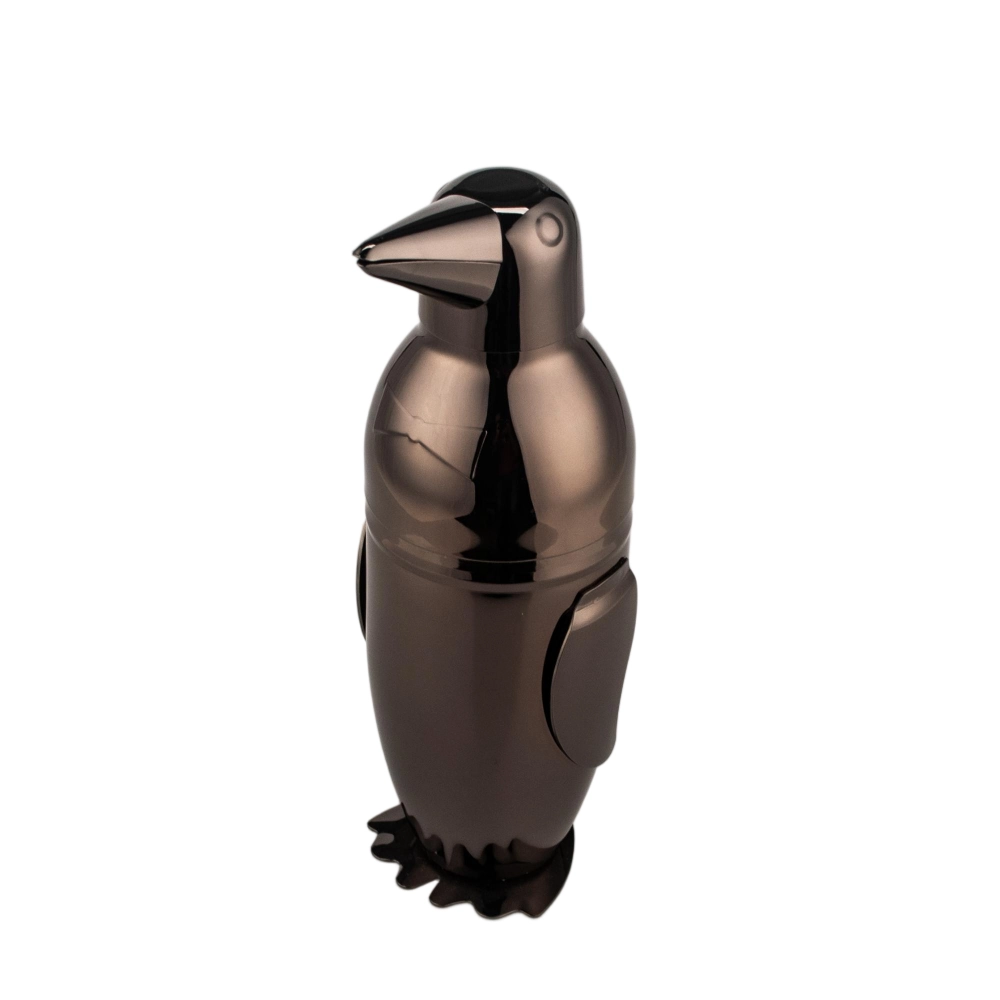 Penguin Cocktail Shaker with Strainer, Stainless Steel Cobbler Shaker for Margaritas, Whiskey Sours & Other Cocktails 5