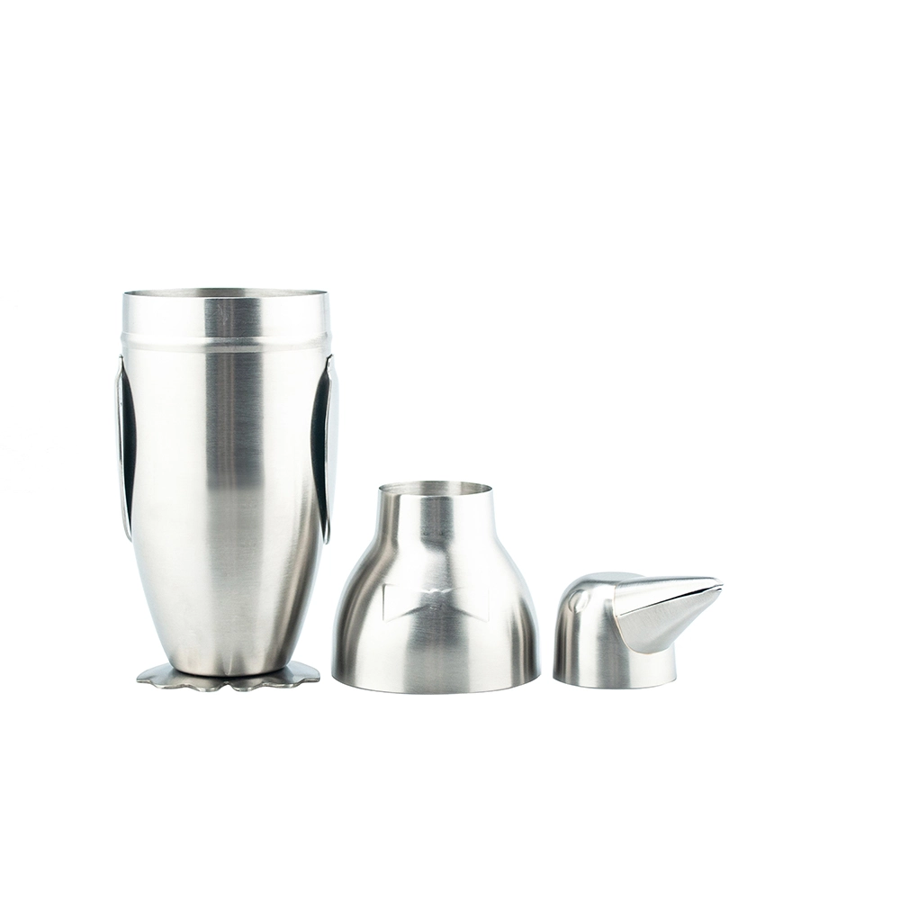 High Quality Stainless Steel 3-Pieces Penguin Cocktail Shaker 17oz 2