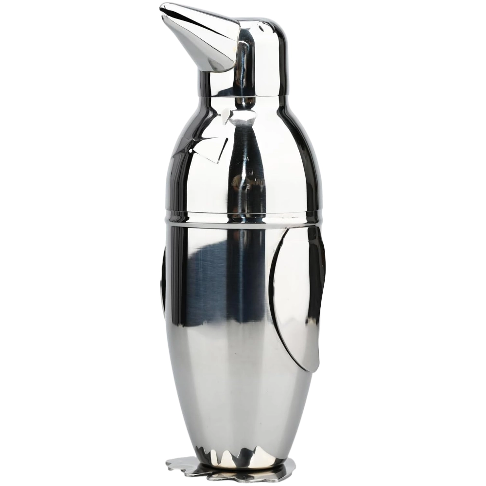 Penguin Cocktail Shaker with Strainer, Stainless Steel Cobbler Shaker for Margaritas, Whiskey Sours & Other Cocktails 4