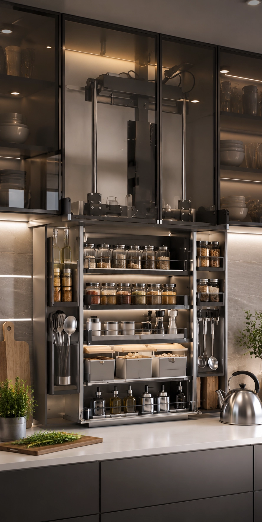 custom smart kitchen storage solution - Vitafurni