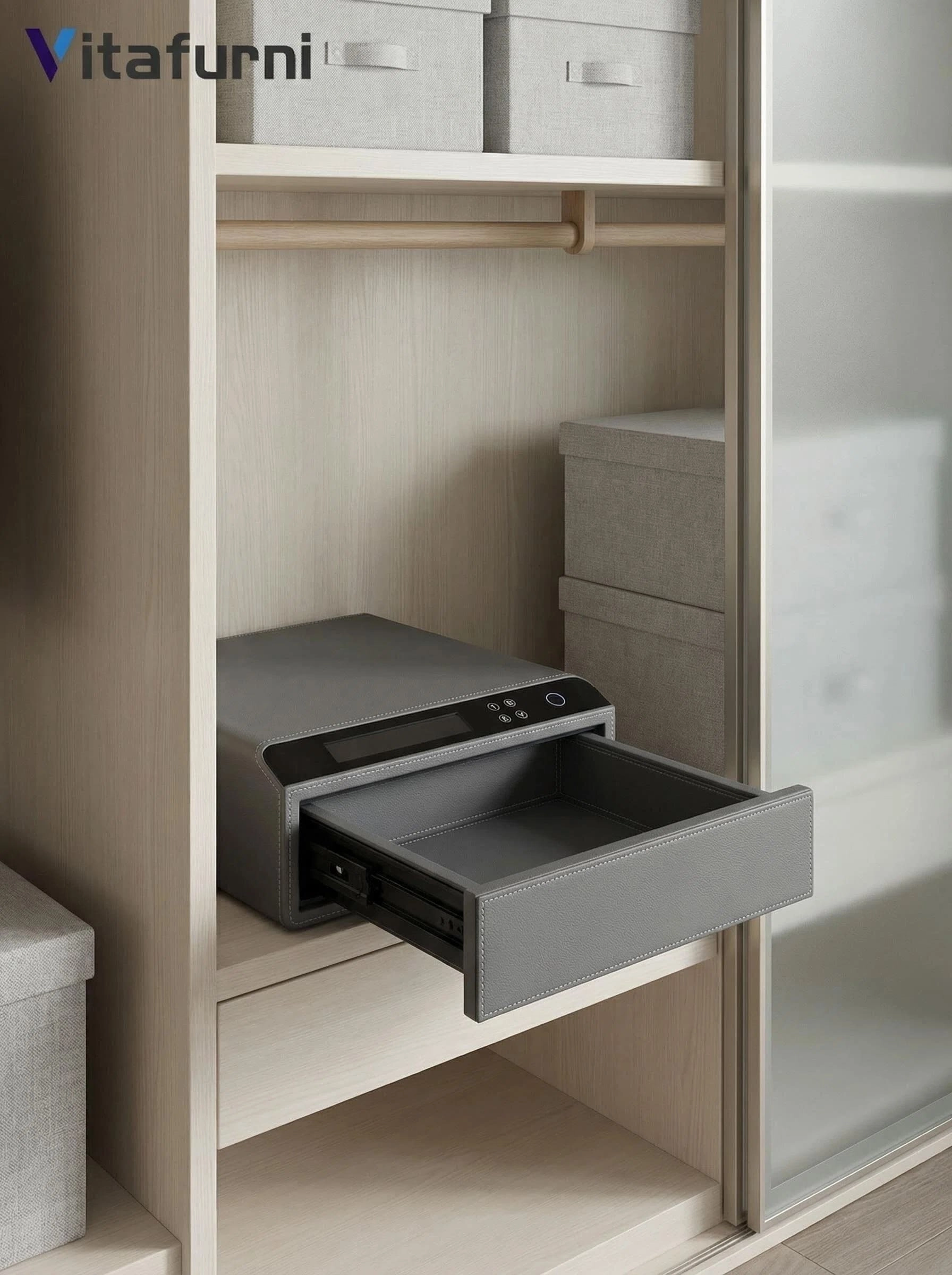 Fireproof Embedded Jewelry Box for Closet - Vitafurni