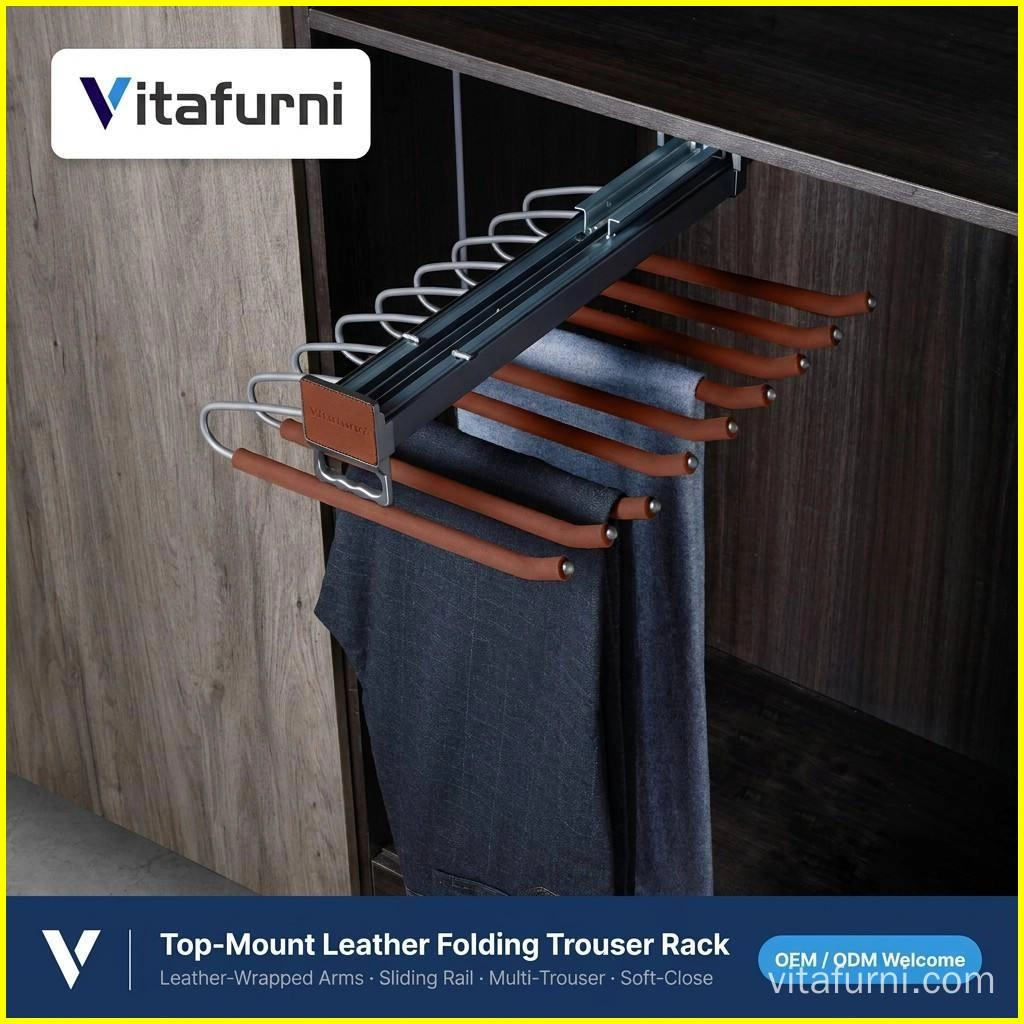 leather wrapped clothes rail (1) - Vitafurni