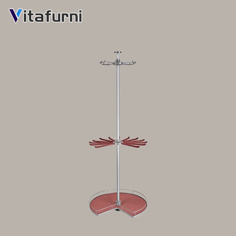 Minimalist Walk-in Closet Rotating Pillar