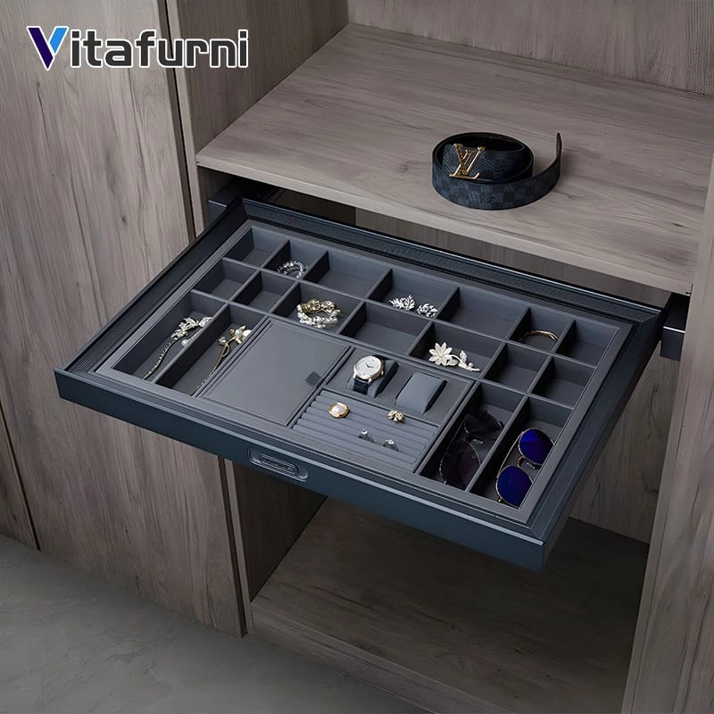 Modular Jewelry Drawer with Watch Pillows - Vitafurni