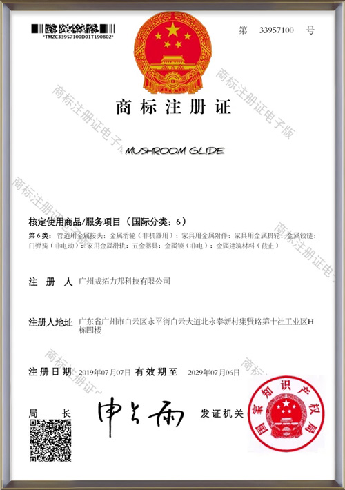 MUSHROOM-GLIDE-Trademark-Registration-Certificate