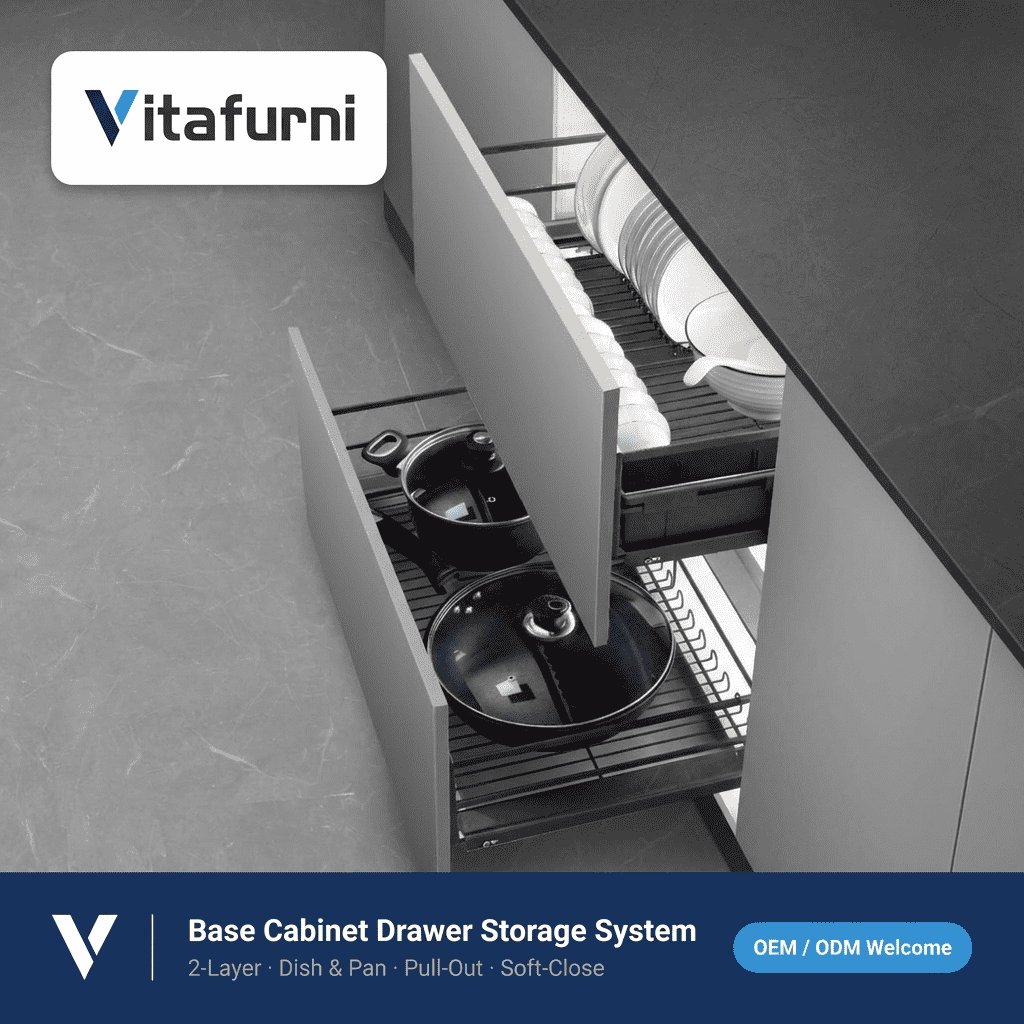 pull out dish and pan organizer (2) - Vitafurni