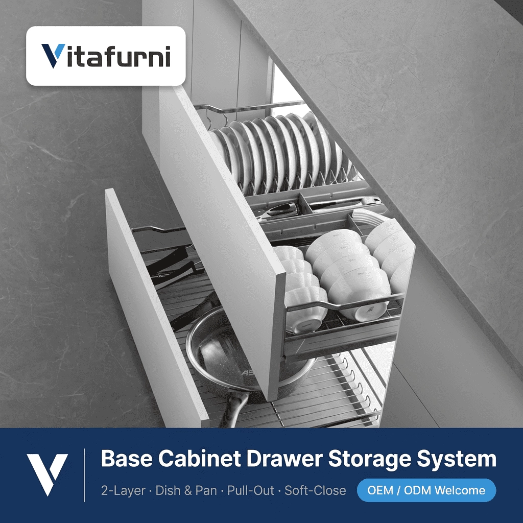 soft close plate and pot organizer (2) - Vitafurni