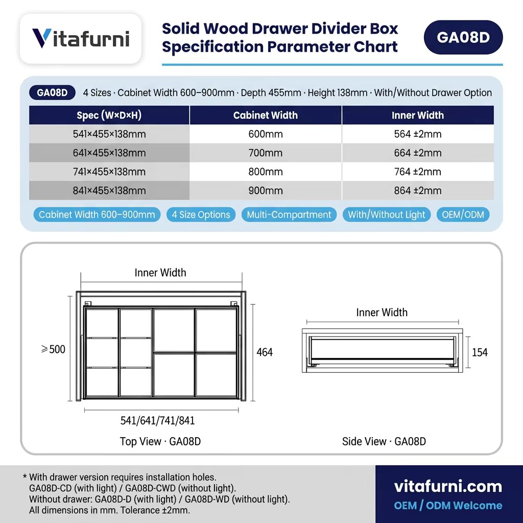 solid wood drawer organizer (1)