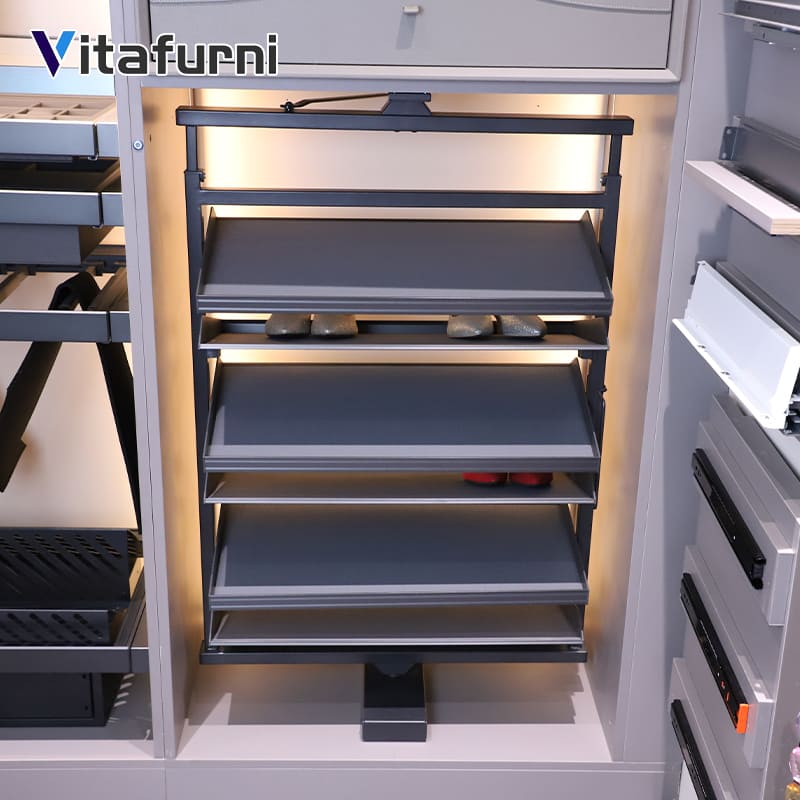 Space-saving High Capacity Shoe Rack