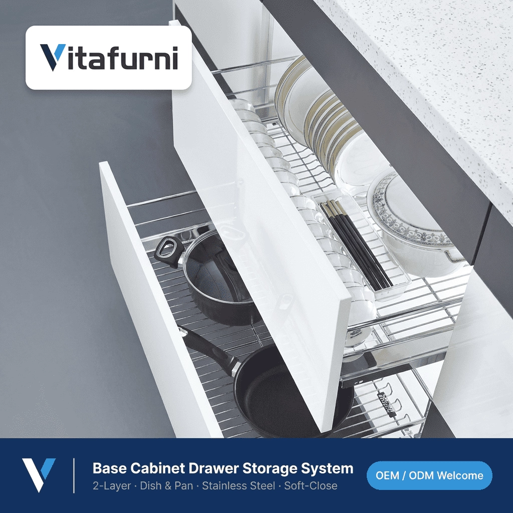 stainless steel drawer basket (2) - Vitafurni