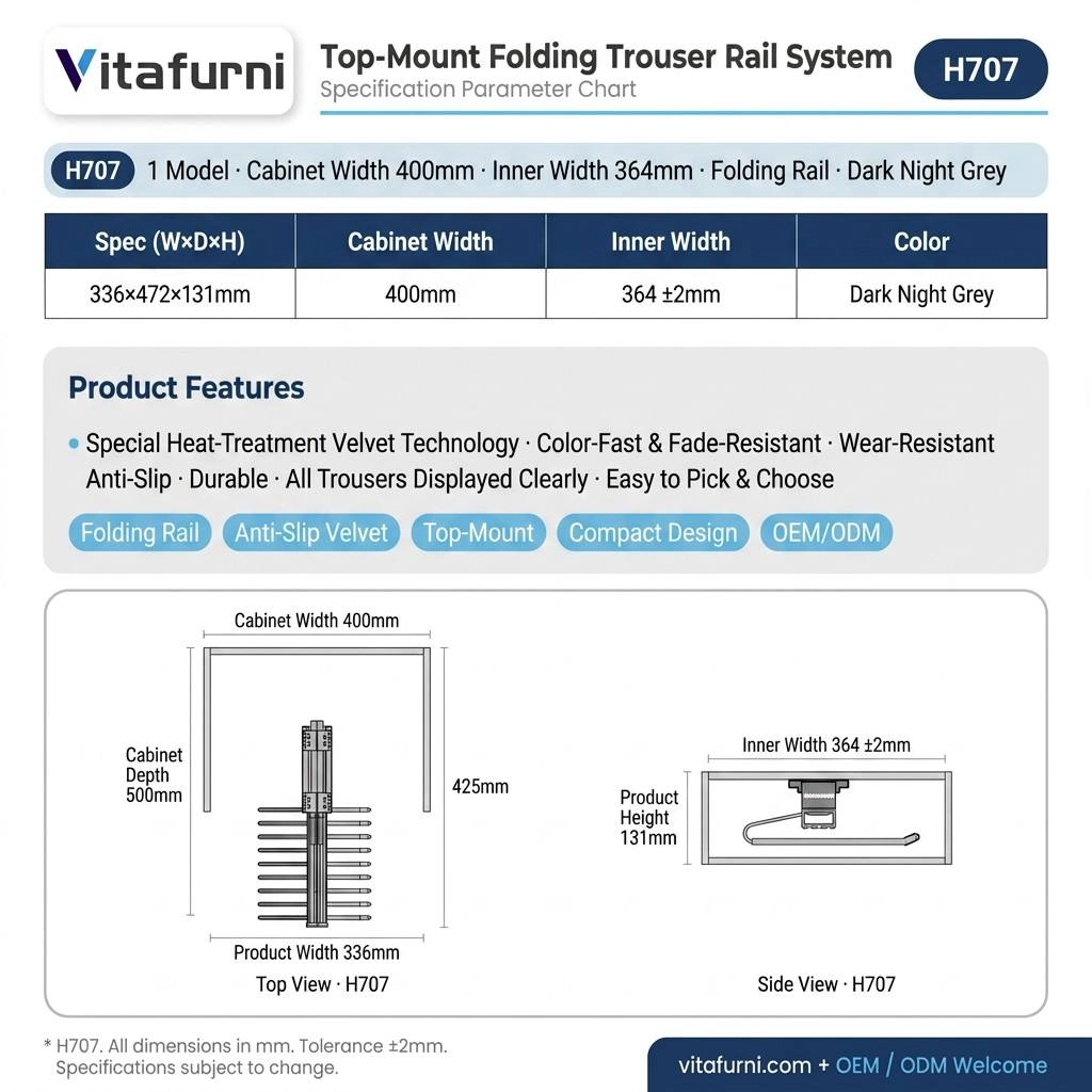 top mount trouser rack (2) - Vitafurni top mount trouser rack (2) - Vitafurni
