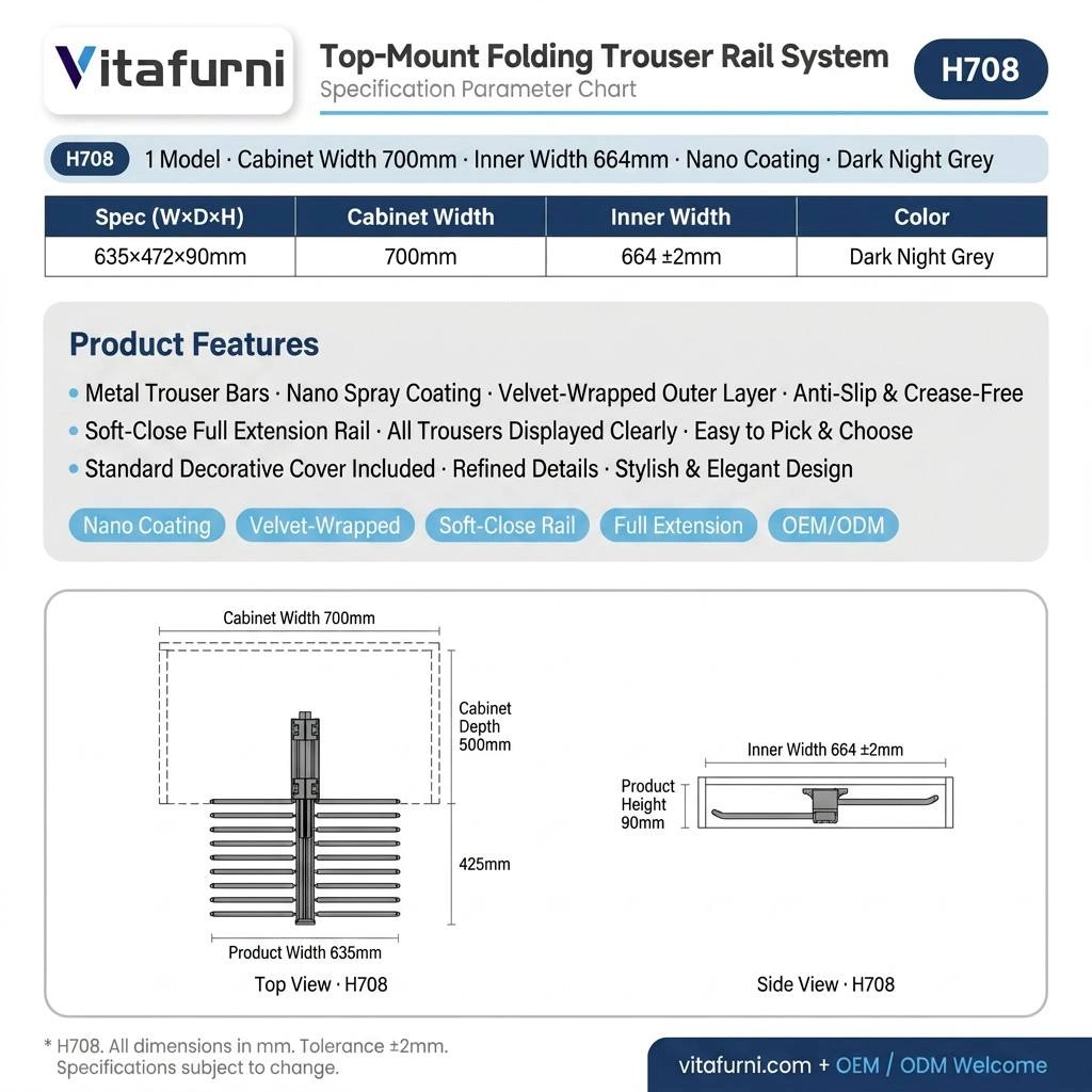 top mount trouser rack (2) - Vitafurni top mount trouser rack (2) - Vitafurni