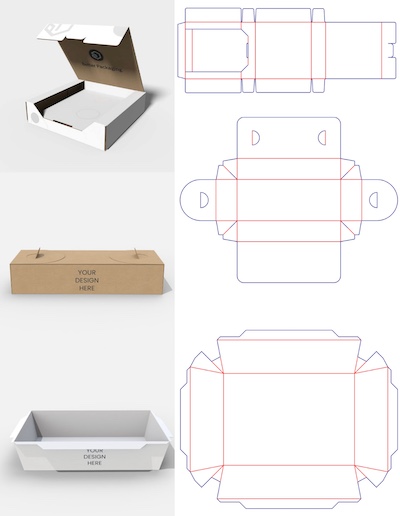 box dieline template