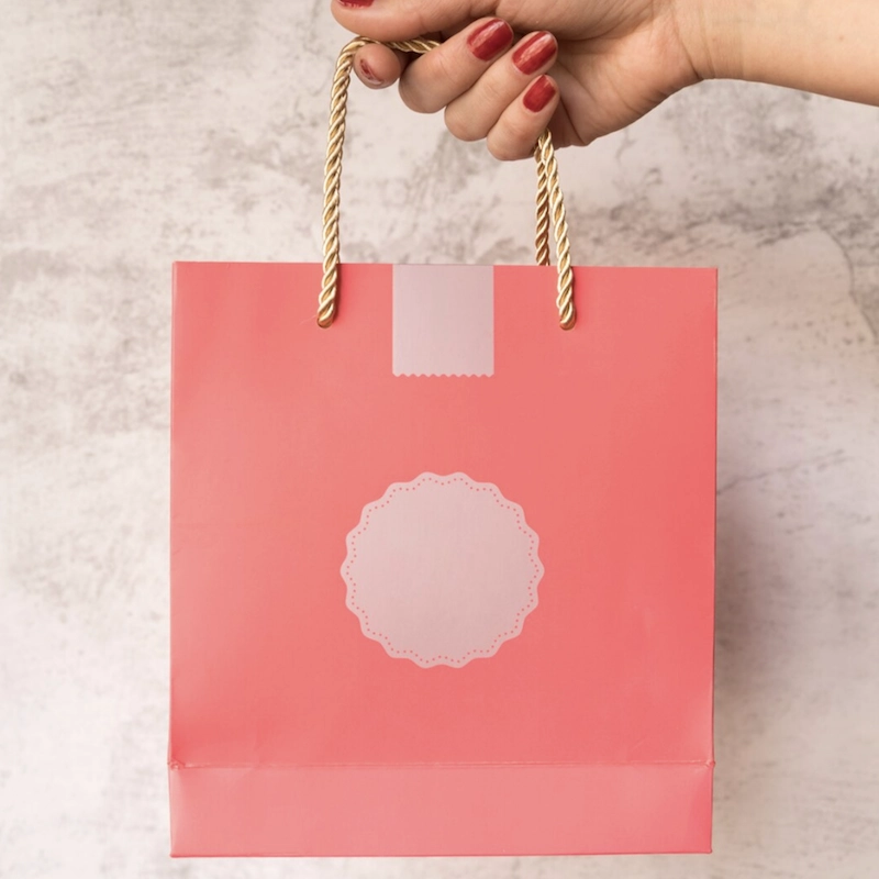 paper shopping bags with handles bulk