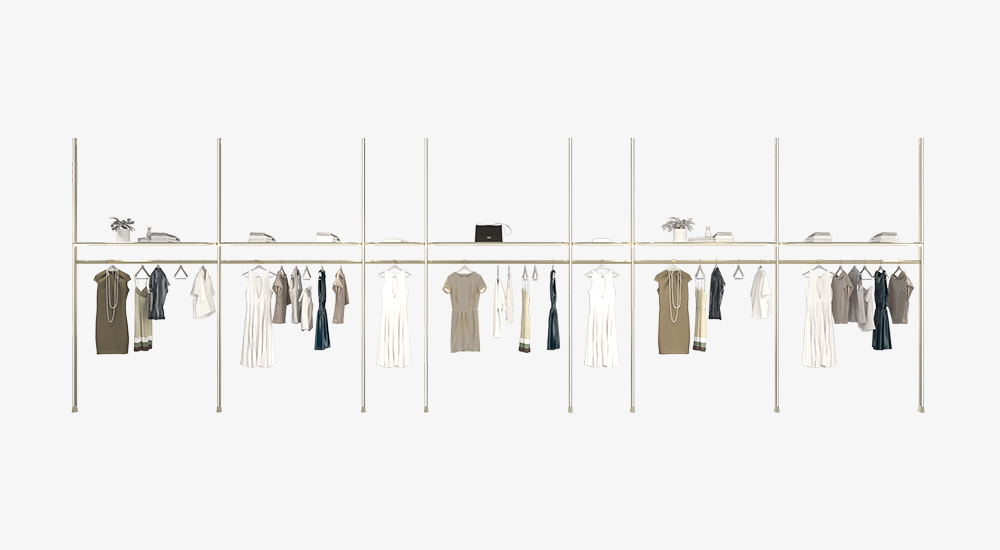 Champagne gold clothing rack