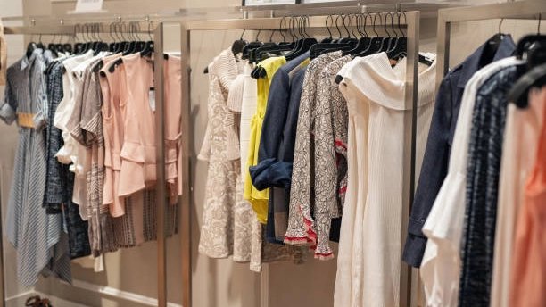 Store-supply-retail-clothing-displays-with-various-apparel. Store supply retail clothing displays with various apparel.