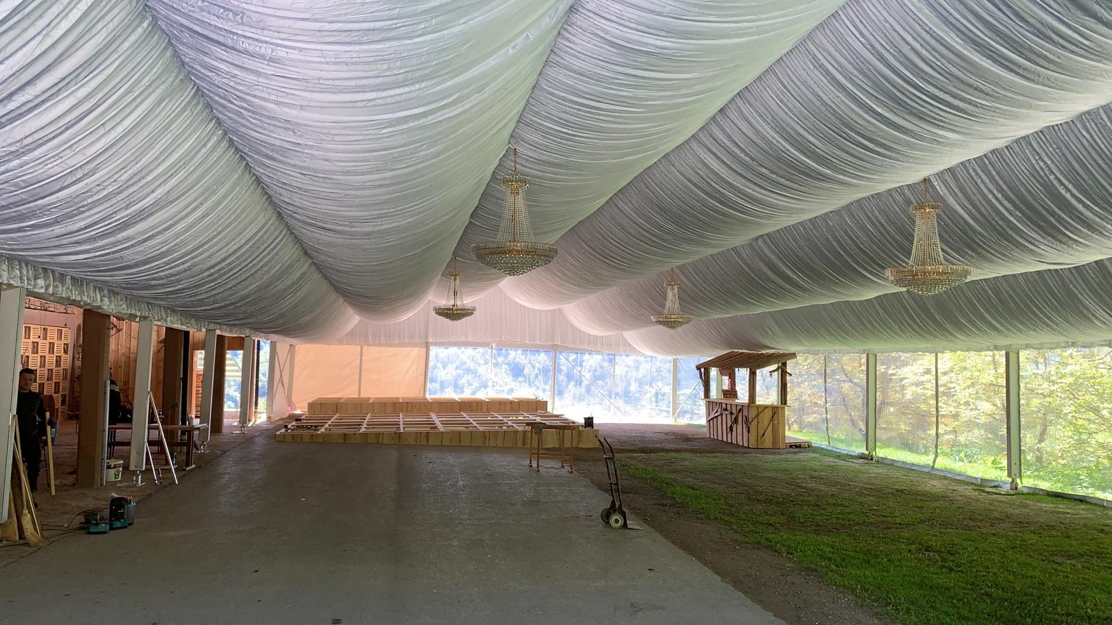 tenda de restaurante temporária