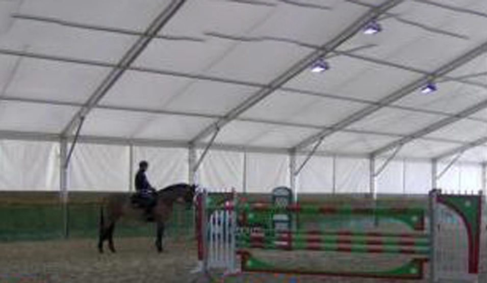 inside of a circus tent