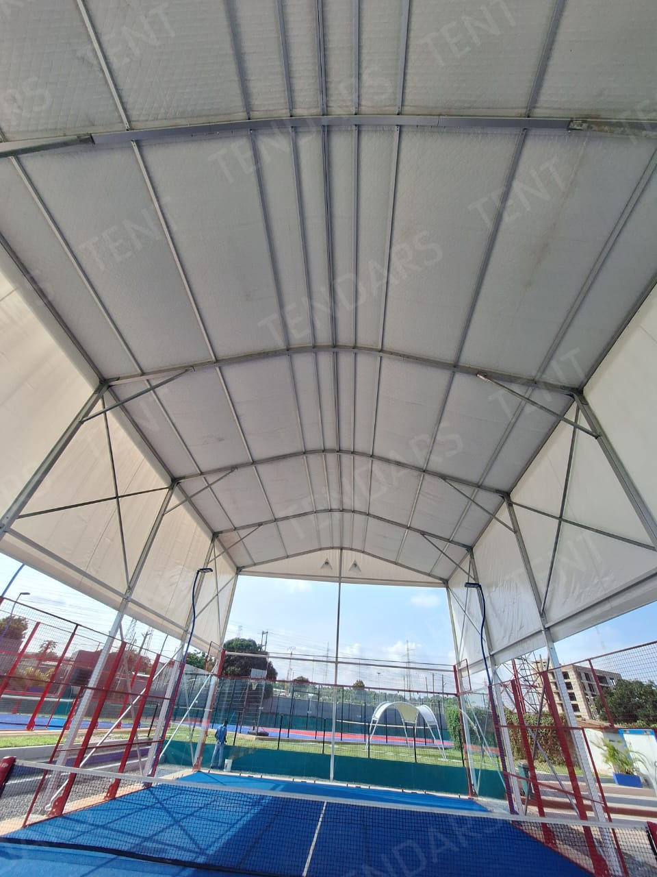 plate tennis court tent