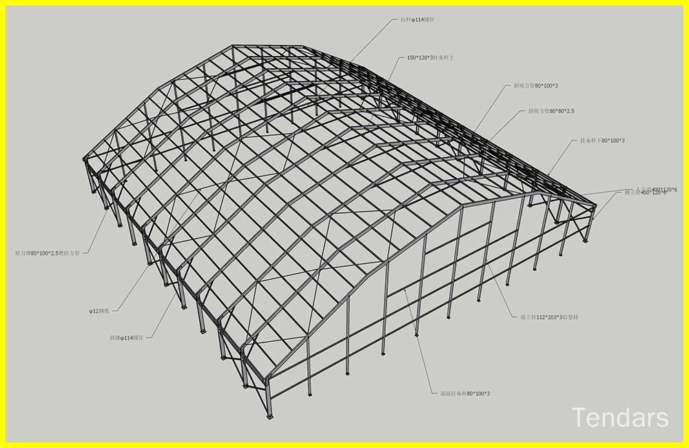 structure de tente polygonale