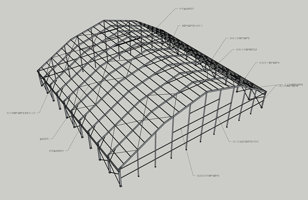 structure de tente polygonale