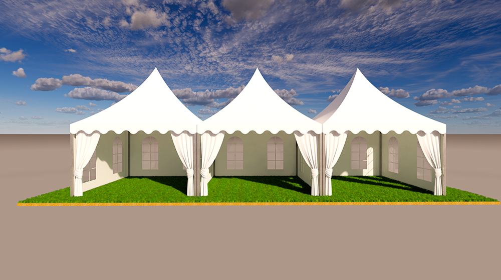 clear span tent wedding