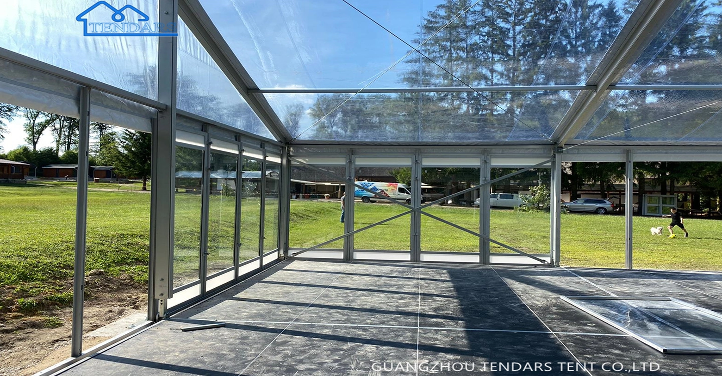 tente à armature en verre tente à cadre en verre