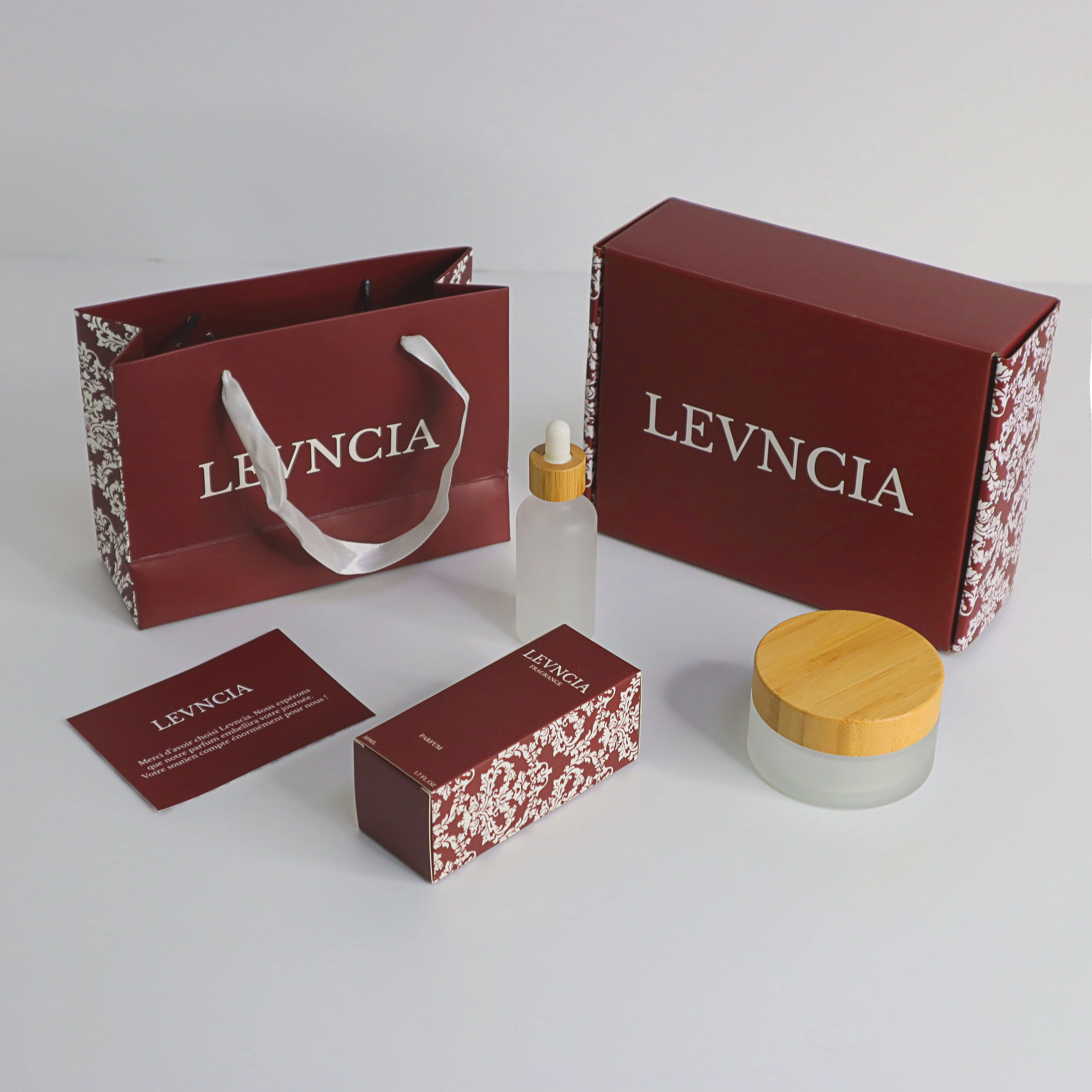 Luxury cardboard box with ribbon pull strip design - QianXun