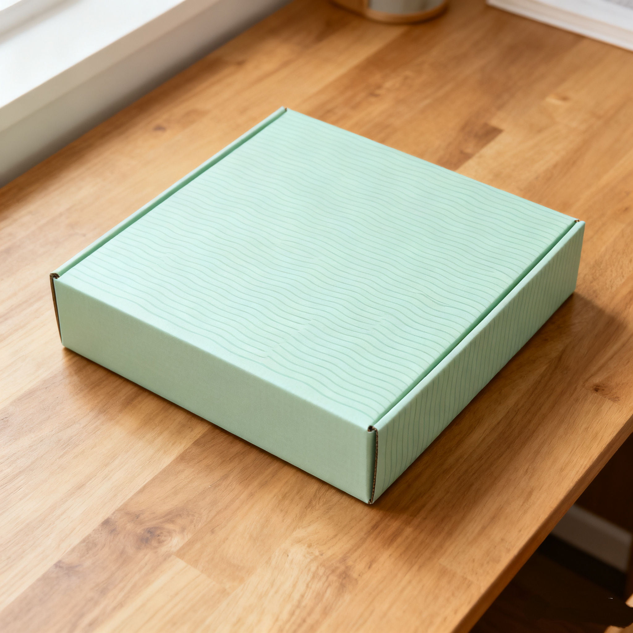 Christmas custom mailer box with gold foil logo