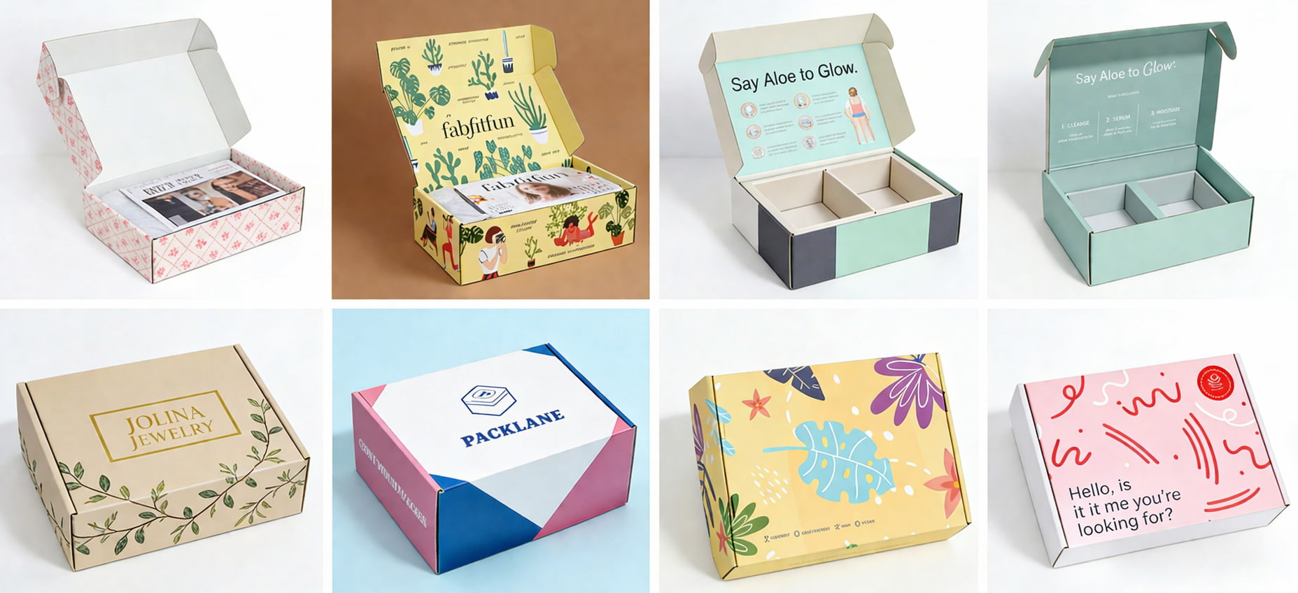 Different styles of mailer boxes and shipping boxes ChatGPT Image 2026年4月8日 13_54_59