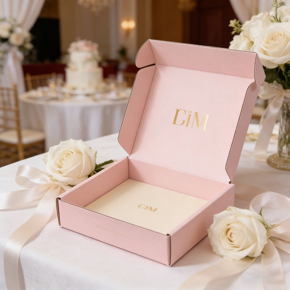 Holiday packaging box with gold foil branding - QianXun