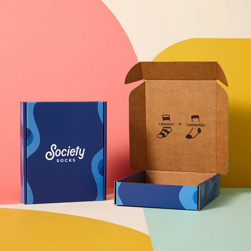 Custom kraft corrugated mailer box with logo - QianXun