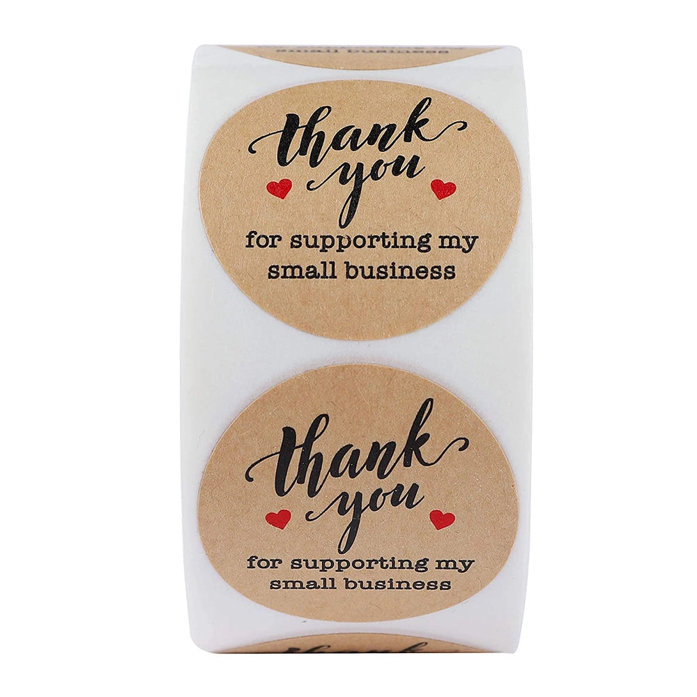 Adhesive thank you labels for gift packaging - QianXun