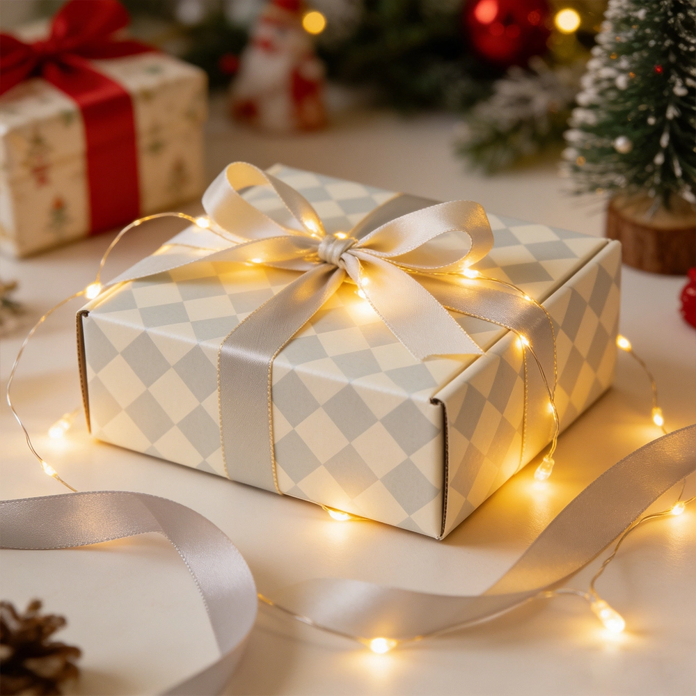 Stylish festive corrugated box for gift wrapping - QianXun