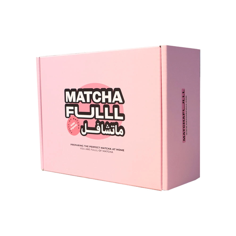 Pink cosmetic mailer box with printed logo - QianXun