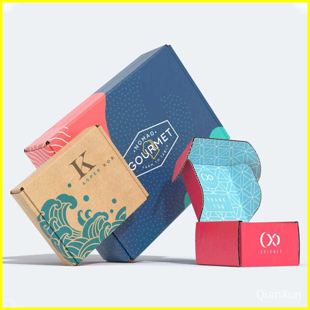 Foldable cardboard mailer box for shoes with custom print - QianXun