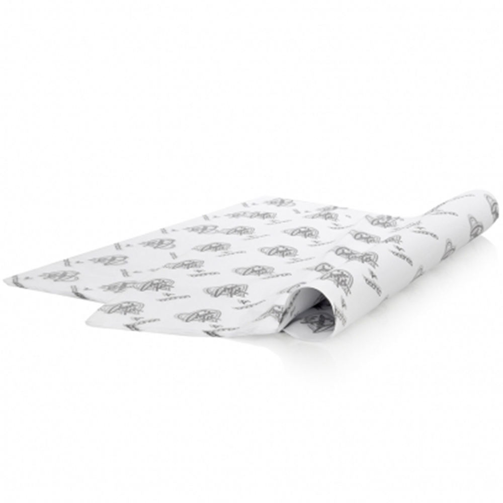 Branded wrapping tissue paper for clothing boxes