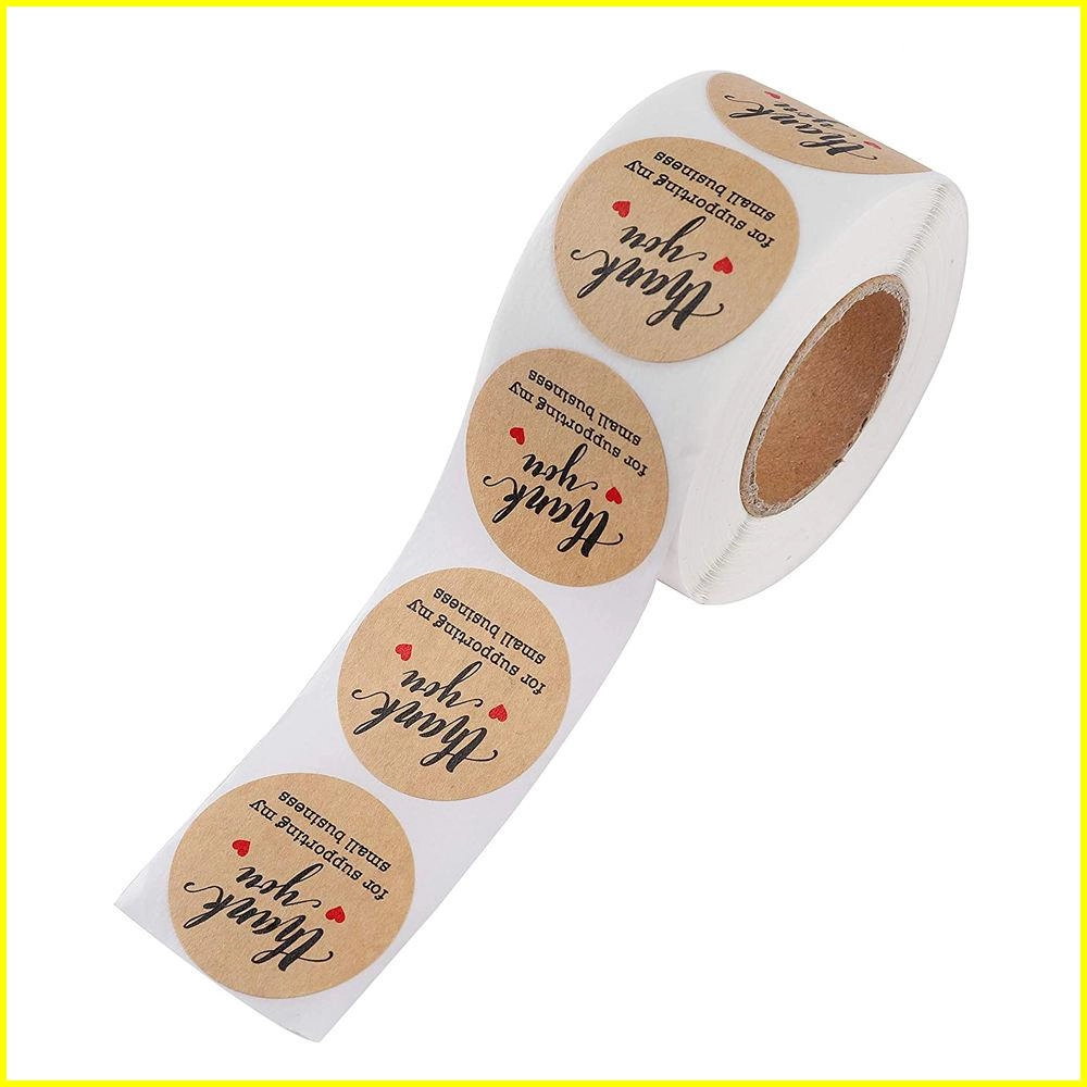 Printed adhesive round label for packaging use - QianXun