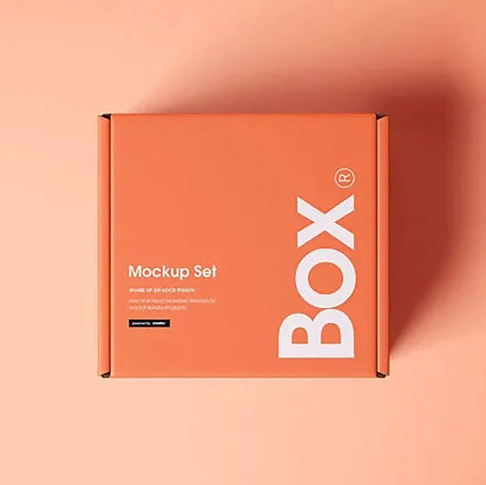 Custom orange corrugated mailer box with logo - QianXun