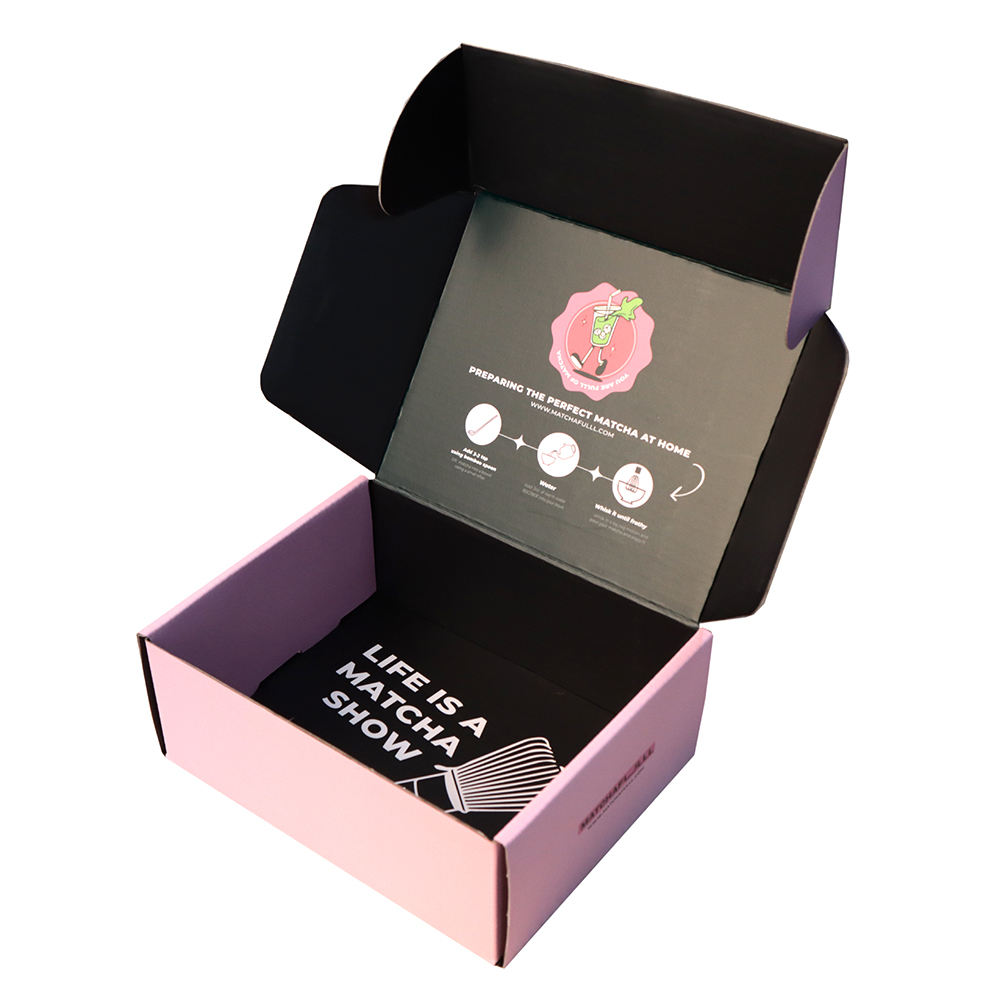 Colored corrugated box for cosmetic packaging