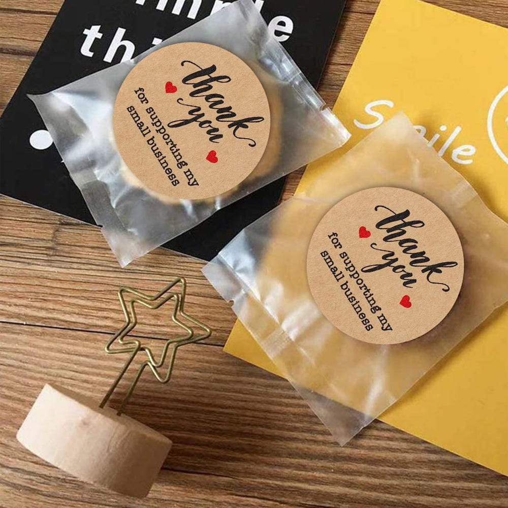 Custom paper round label thank you sticker roll