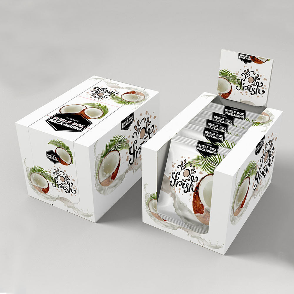 Cardboard display box with custom logo print