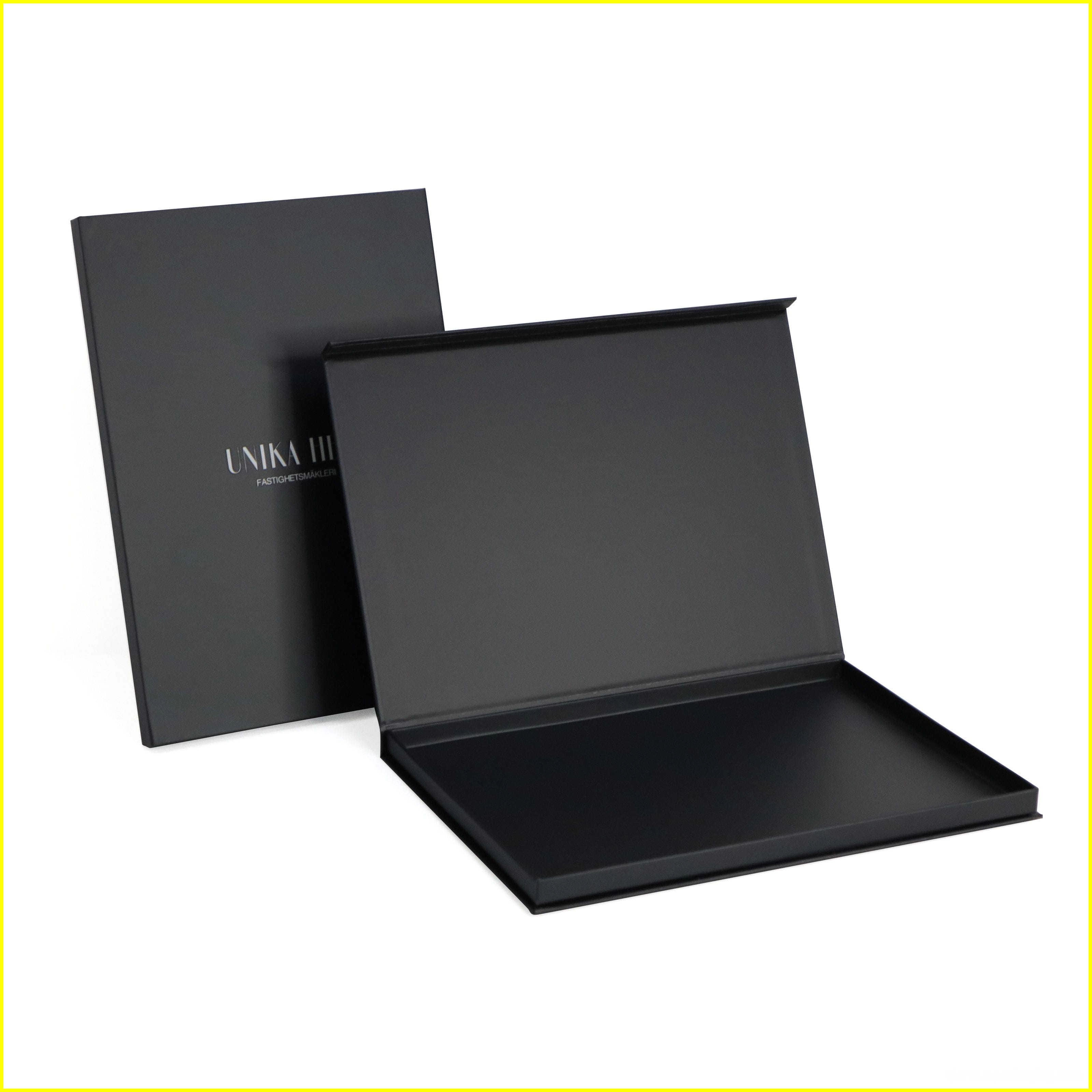 Luxury black magnetic gift box rigid packaging - QianXun